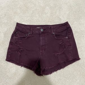 American Eagle Shorts Burgundy